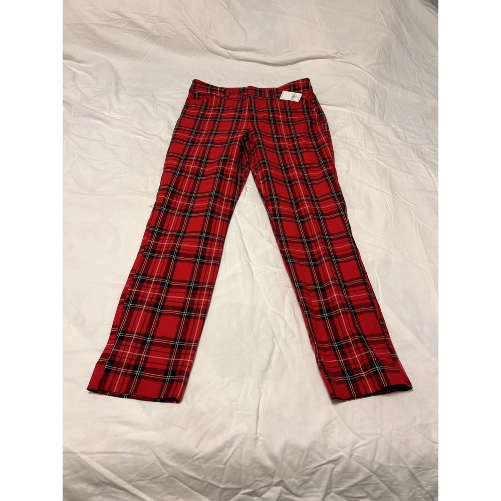NWT Old Navy Red Flannel High-Rise Pixie Skinny Ankle Pants - Women's Size 8